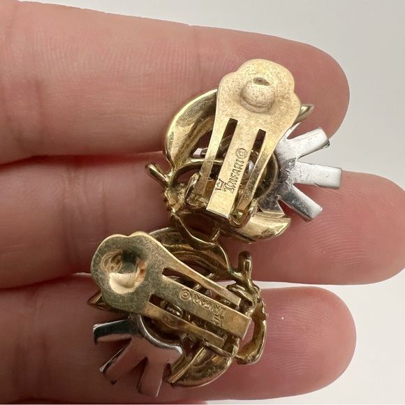 Vtg Crown Trifari Alfred Philippe Purple Thistle Flower Brooch & Earrings AS IS - Picture 12 of 12